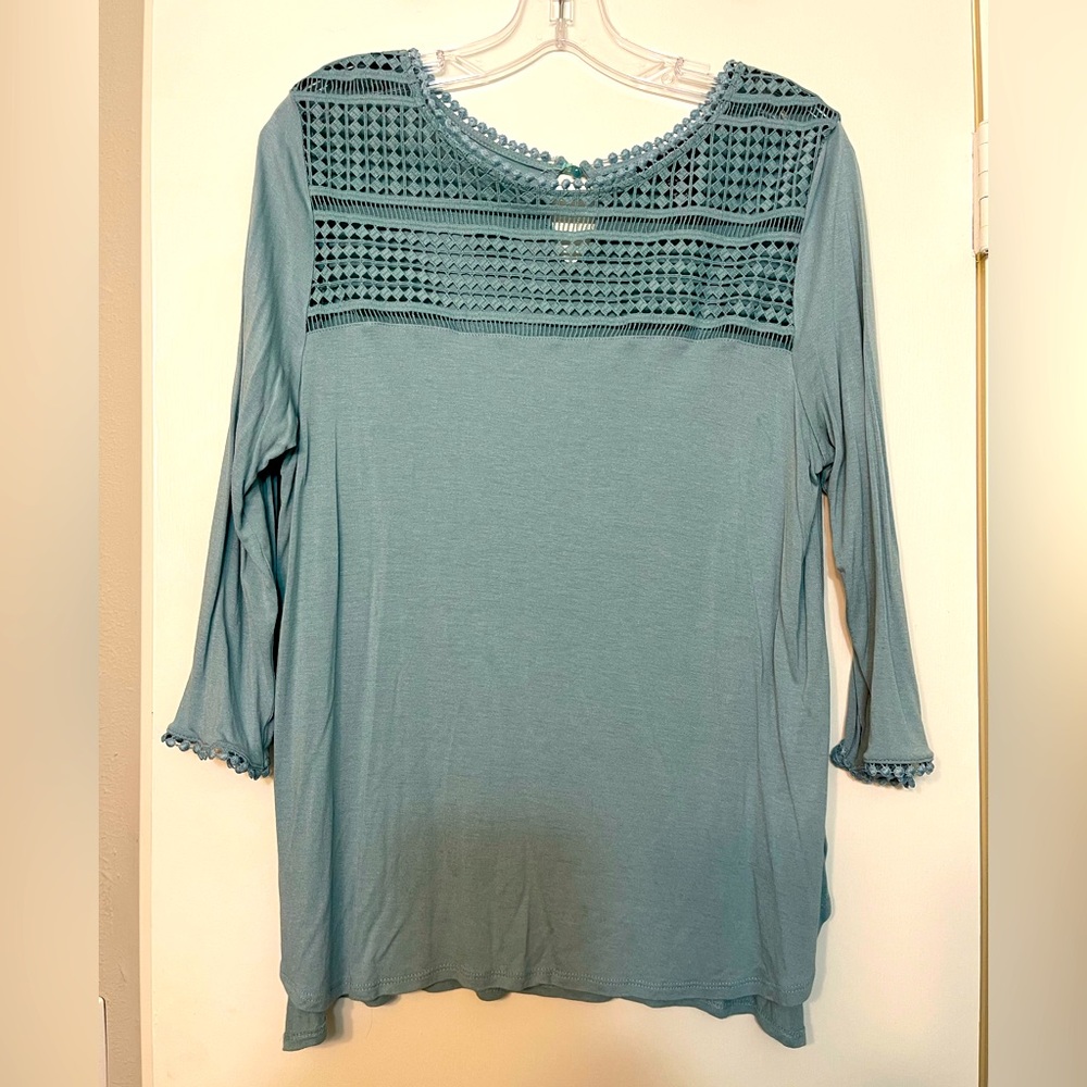 Light blue top